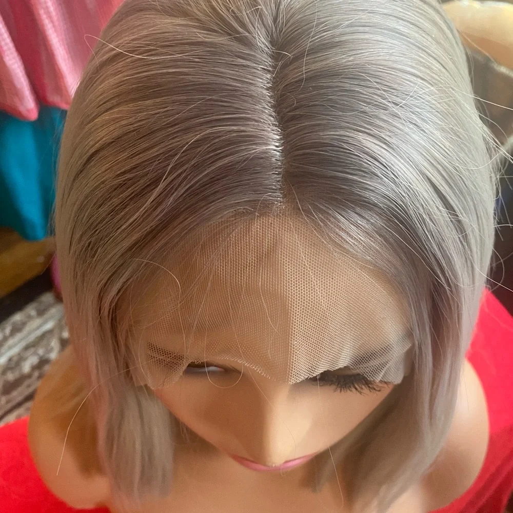Sleek- Full Lace front Nordic ash silvery  blonde wig